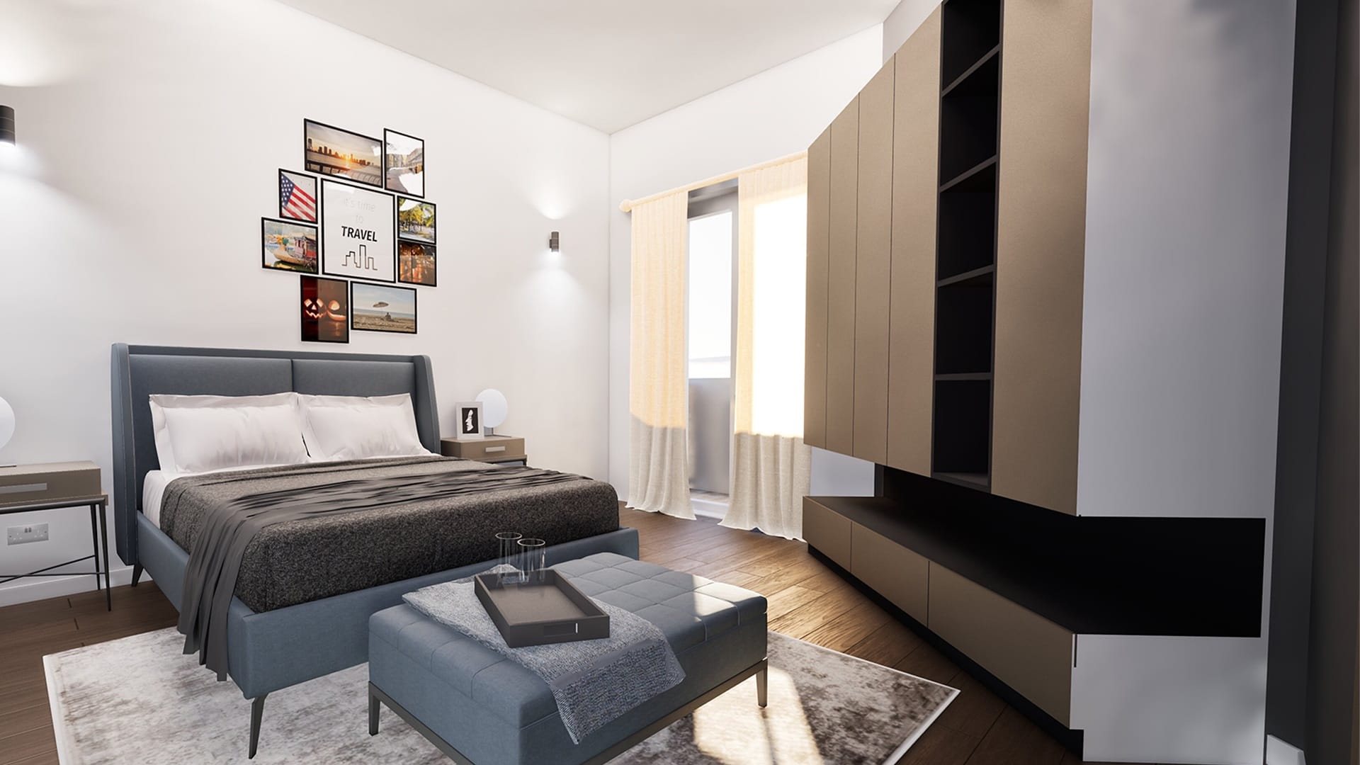 Virtual Rendering stanza appartamento alle mura di Bergamo